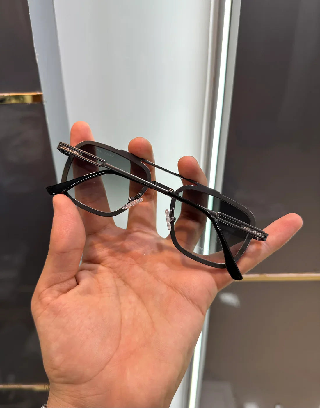 Silver Black Green Luxury Shade Sunglasses