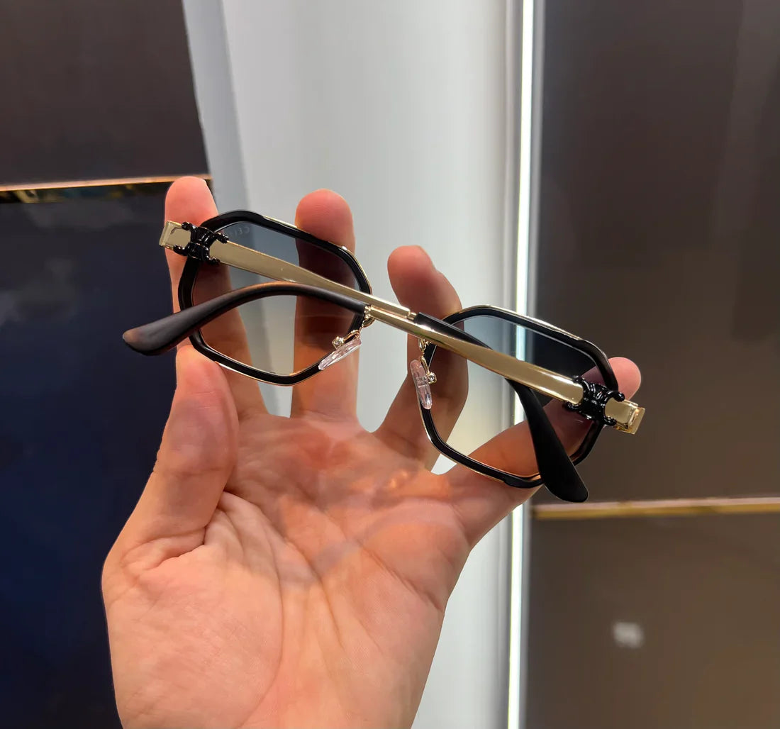 Gold Dual Luxury Shade Unisex Sunglasses