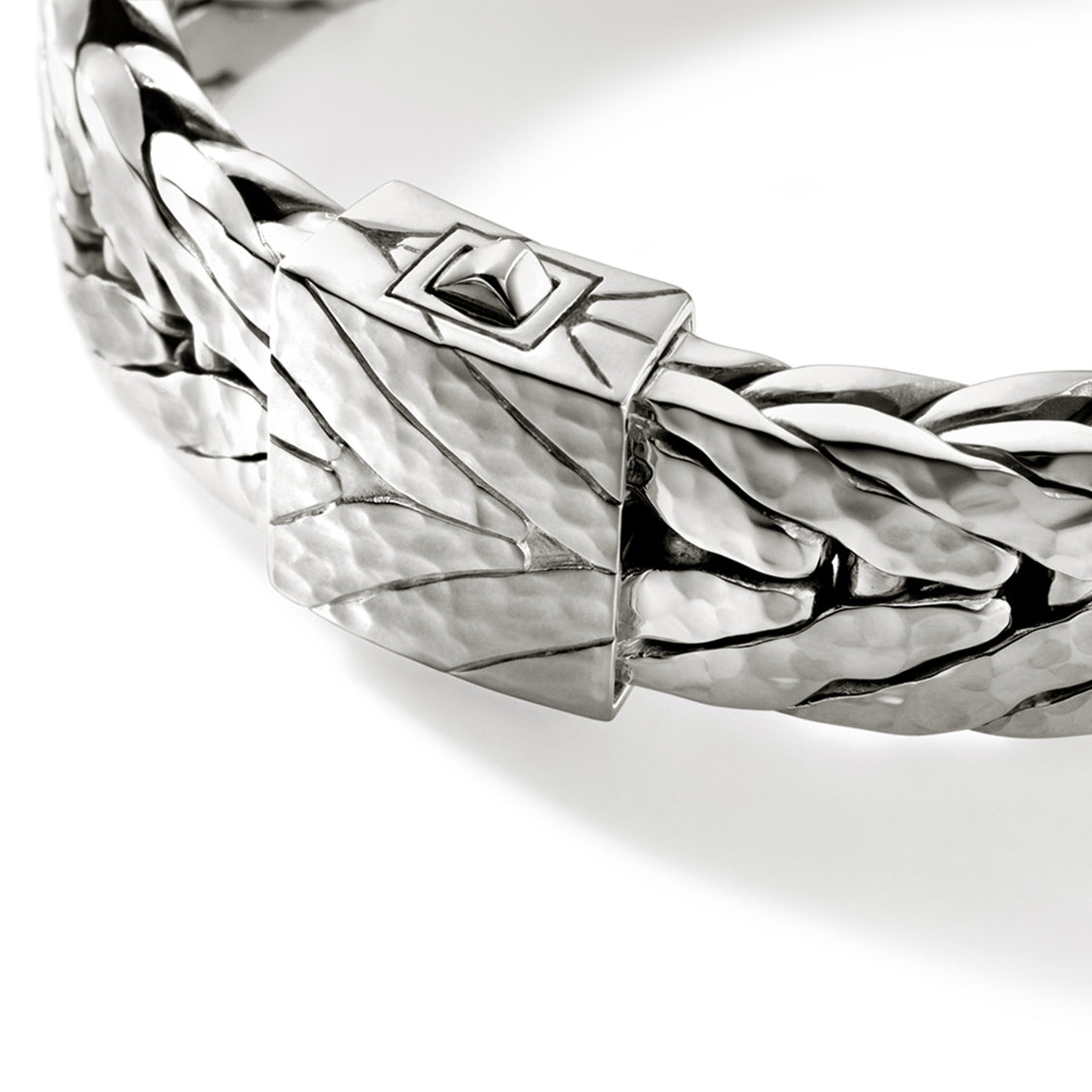Gental Gems by Karat Kings | 16mm Wide Hammered Textured Bracelet | Sterling Silver Bracelet