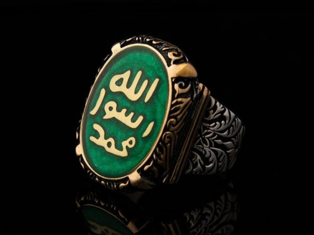 Gental Gems by Karat Kings | Custom Order, Oxidized Sterling Silver Ring with Arabic Engraving | Jewellery for Men| With Certificate of Authenticity and Hallmark