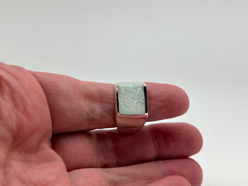 Unique Designed Turkish Style Ring with 8ct Oval Fire Australian Opal | Sterling Silver Oxidized Ring Authenticity and