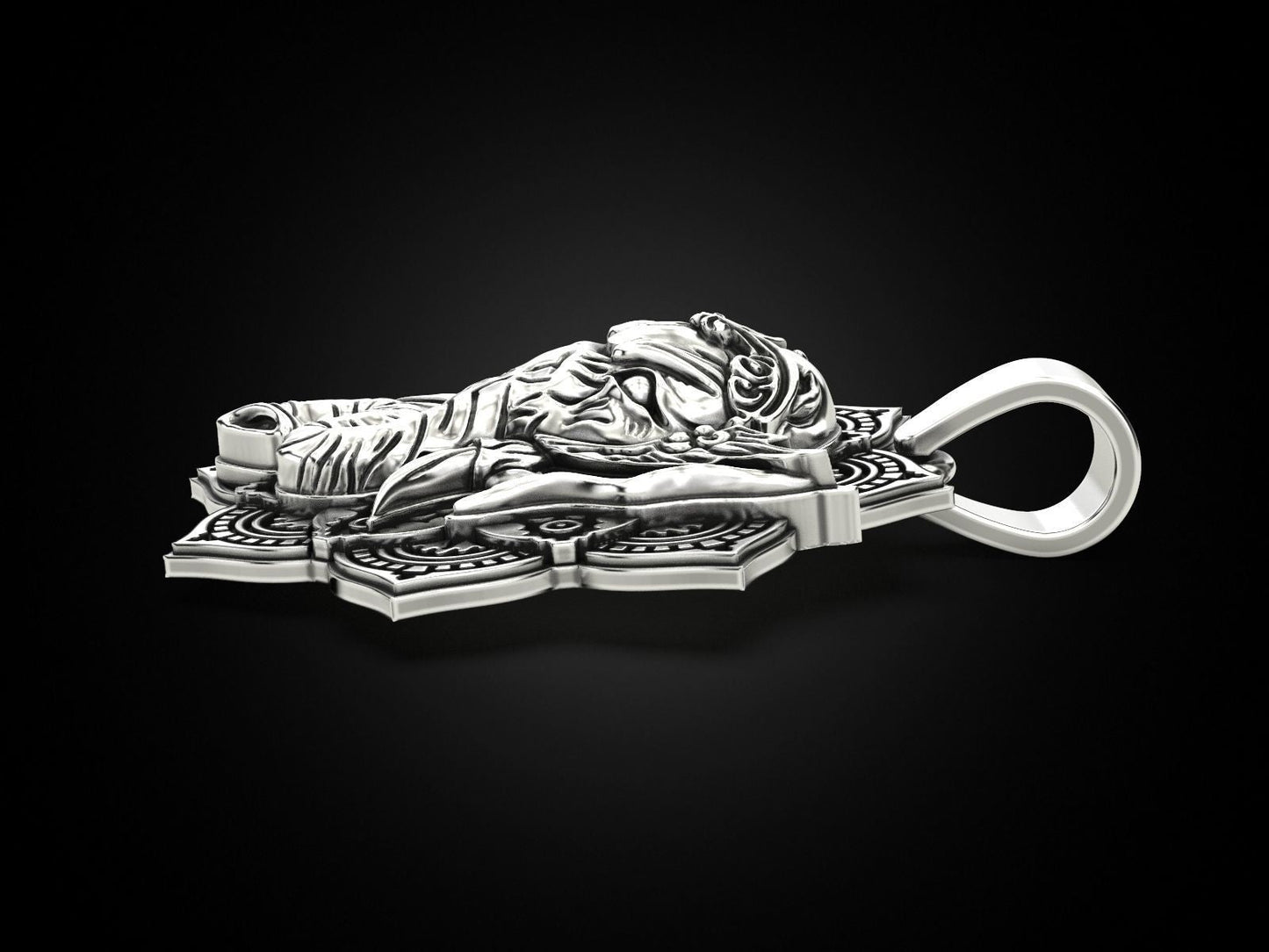 Gental Gems by Karat Kings | Unique Designed Ganesha Pendant | Sterling Silver Oxidized Pendant | Men's Jewelry | With Certificate of Authenticity and Hallmark