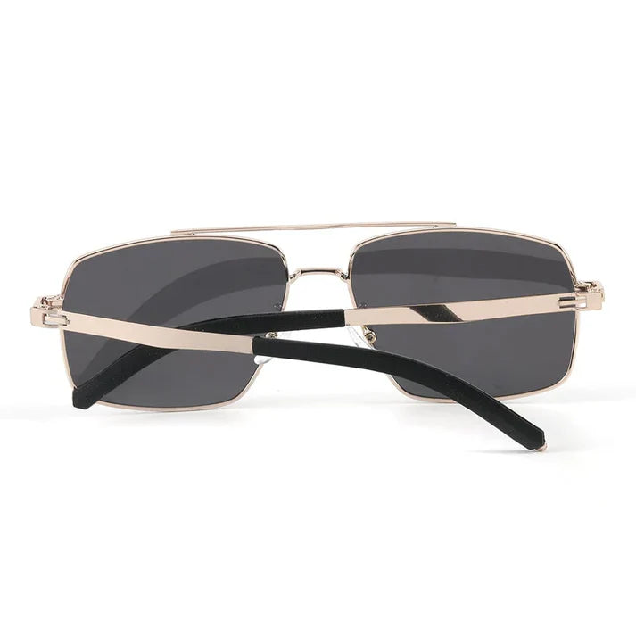 Gold Frame with Black Lens Sunglasses
