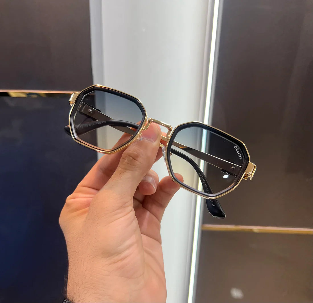 Gold Dual Luxury Shade Unisex Sunglasses