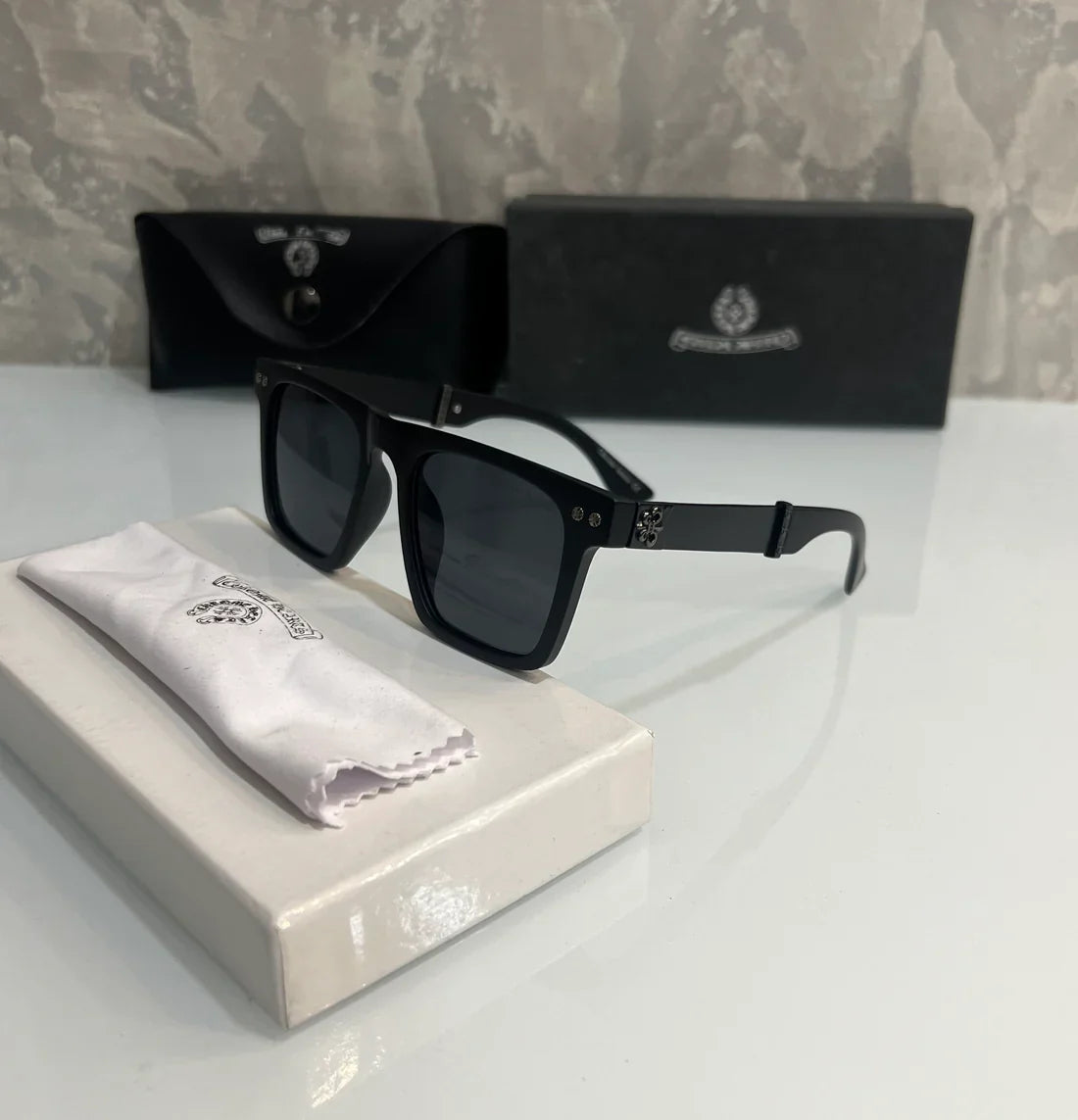 Hearts Mat Black Luxury Shade Sunglasses