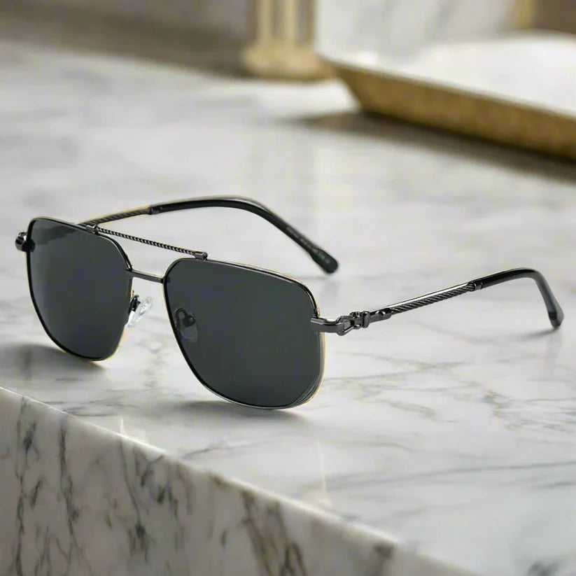 Stainless Steel Frame Sunglasses for Men