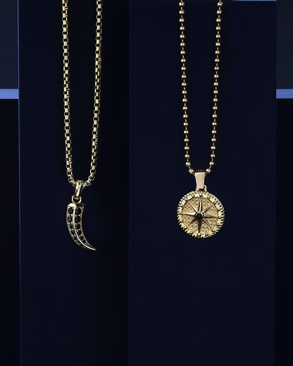 Gental Gems by Karat Kings | Unique Designed Claw Pendant Studded with Black Zircons |  Gold Micron Plated  Sterling Silver Pendant