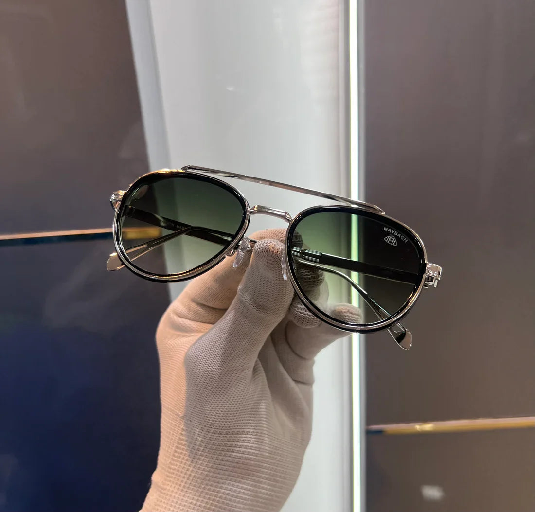 Green Metal Luxury Shade Glasses