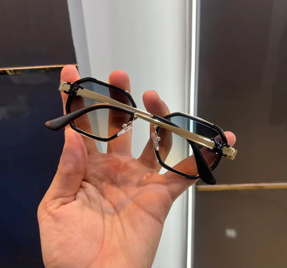 Gold Dual Luxury Shade Unisex Sunglasses