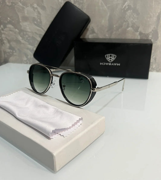 Green Metal Luxury Shade Glasses