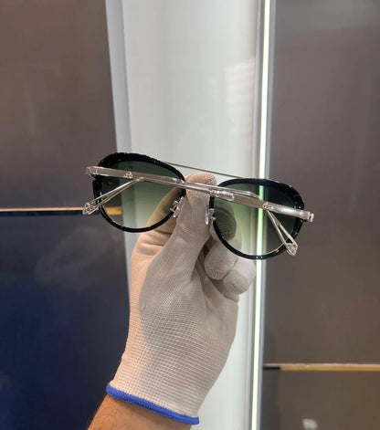 Green Metal Luxury Shade Glasses