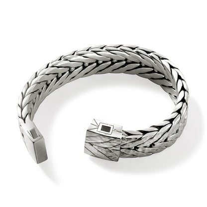 Gental Gems by Karat Kings | 16mm Wide Hammered Textured Bracelet |  Sterling Silver Bracelet