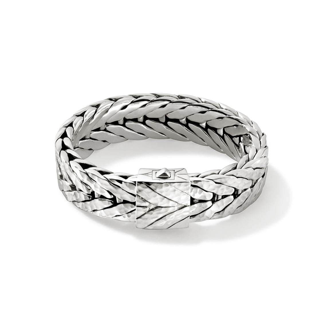 Gental Gems by Karat Kings | 16mm Wide Hammered Textured Bracelet |  Sterling Silver Bracelet