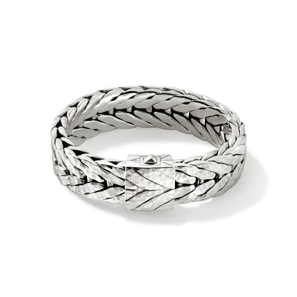 Gental Gems by Karat Kings | 16mm Wide Hammered Textured Bracelet |  Sterling Silver Bracelet