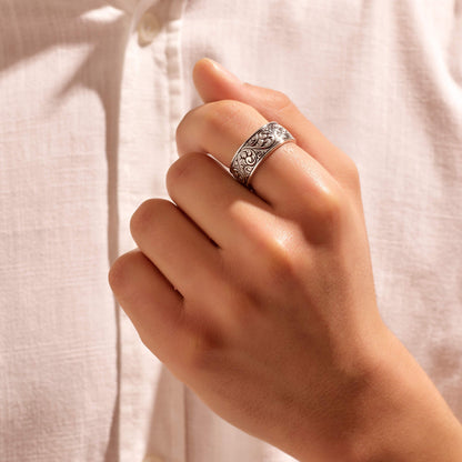 Gental Gems by Karat Kings | Exclusive Classic Band Ring for Men, Oxidized Sterling Silver  Ring | Jewellery for Men| With Certificate of Authenticity and  Hallmark