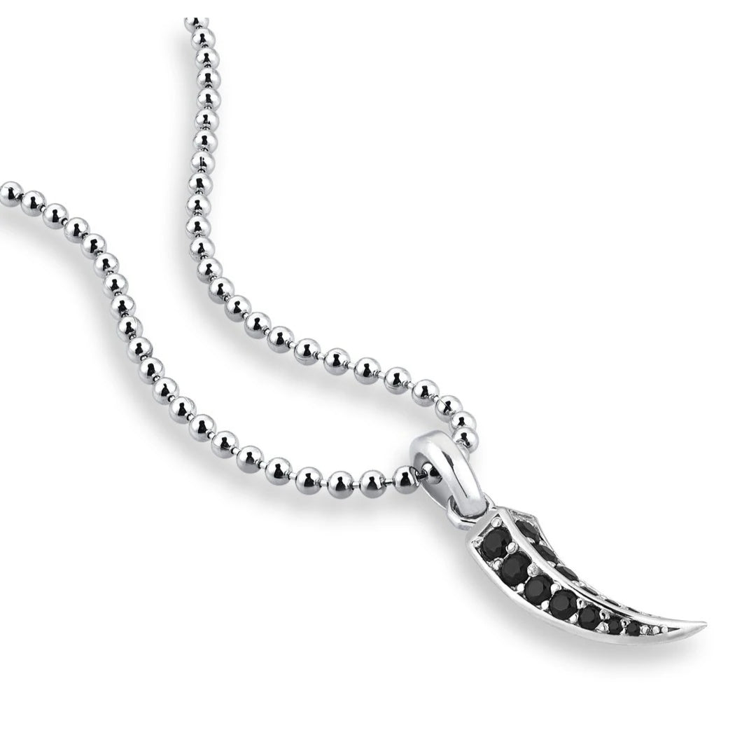 Gental Gems by Karat Kings | Unique Designed Claw Pendant Studded with Black Zircons |  Gold Micron Plated  Sterling Silver Pendant