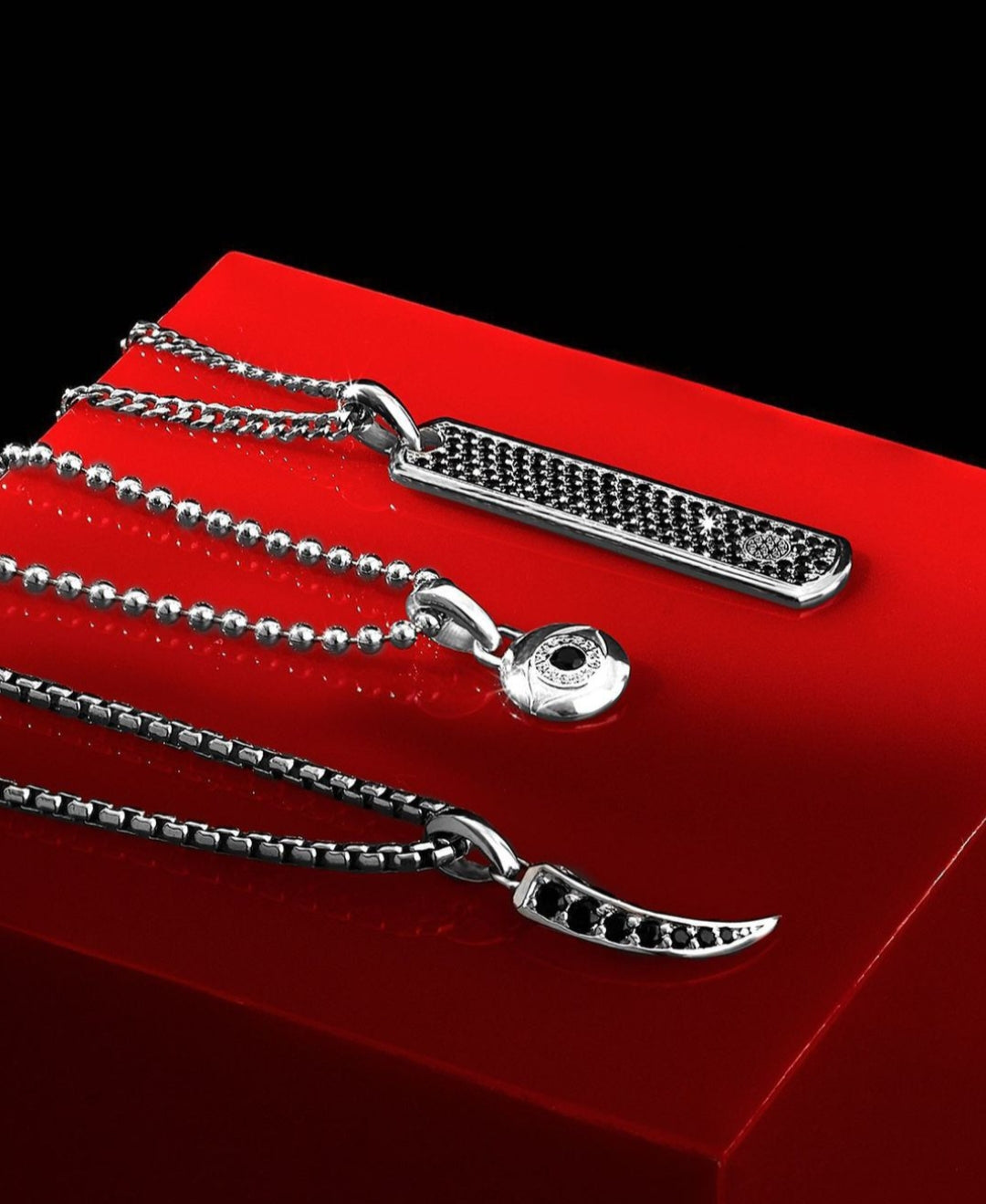 Gental Gems by Karat Kings | Unique Designed Claw Pendant Studded with Black Zircons |  Gold Micron Plated  Sterling Silver Pendant