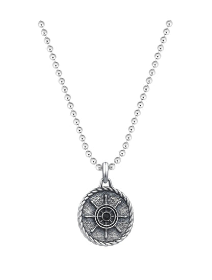 Gental Gems by Karat Kings | Unique Designed Silver Rudder Pendant for Men | Oxidized  Sterling Silver Pendant | Men's Jewelry | With Certificate of Authenticity and  Hallmark