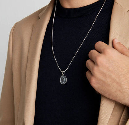 Gental Gems by Karat Kings | Unique Designed Silver Rudder Pendant for Men | Oxidized  Sterling Silver Pendant | Men's Jewelry | With Certificate of Authenticity and  Hallmark