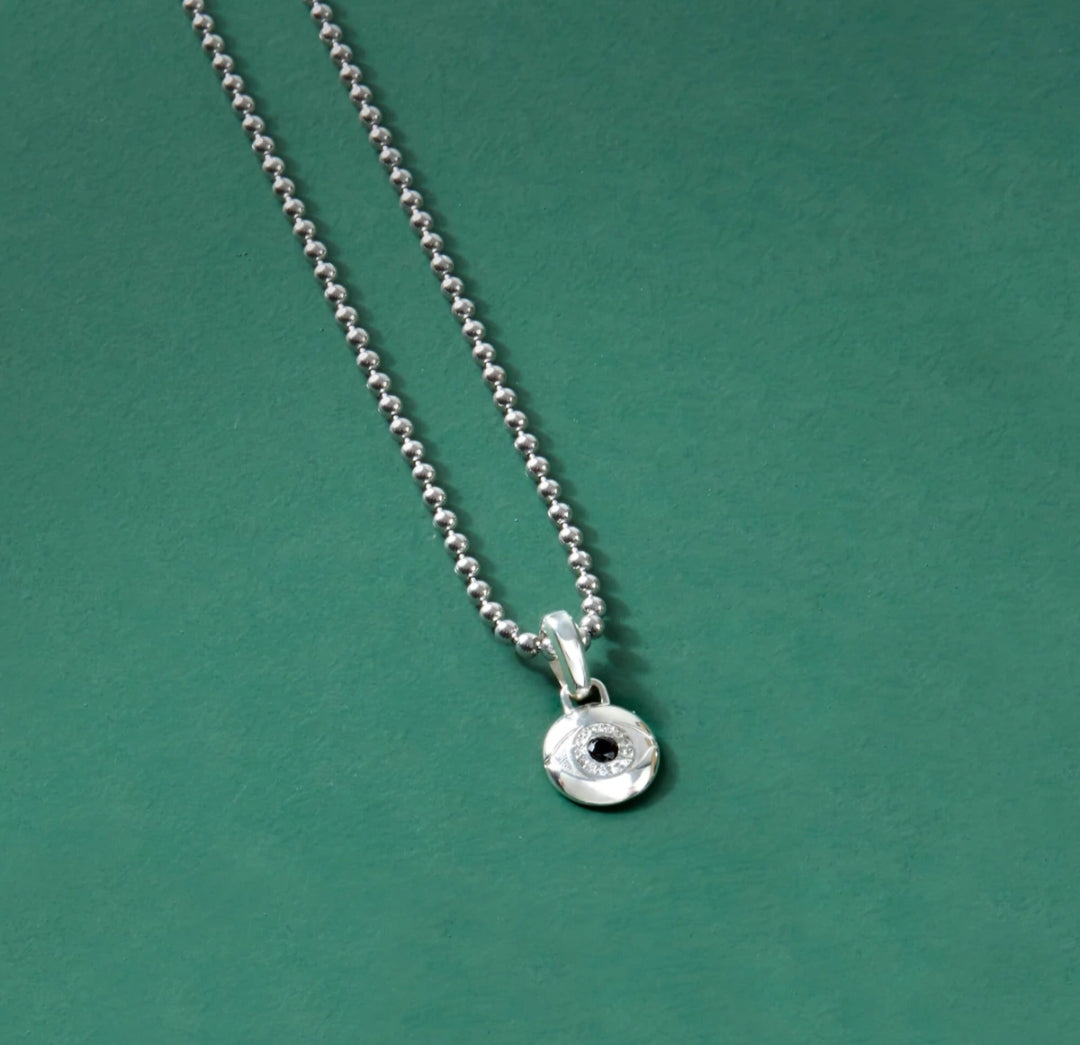 Gental Gems by Karat Kings | Unique Designed Evil Eye Pendant |  Sterling Silver Pendant