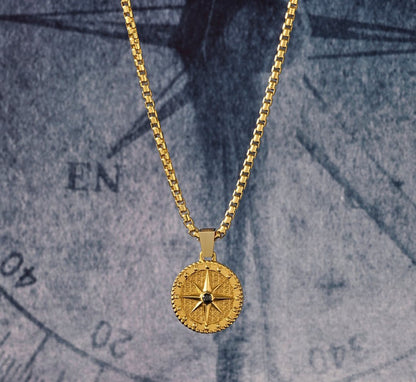 Gental Gems by Karat Kings | Unique Designed Compass Pendant for Men |  Sterling Silver Pendant | Men's Jewelry | With Certificate of Authenticity and  Hallmark