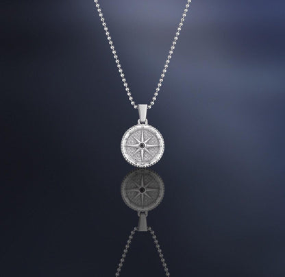 Gental Gems by Karat Kings | Unique Designed Compass Pendant for Men |  Sterling Silver Pendant | Men's Jewelry | With Certificate of Authenticity and  Hallmark