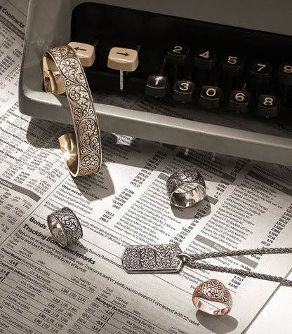 Gental Gems by Karat Kings | Unique Samurai Engraved Tag Pendant for Men |  Gold Micron Plated  Sterling Silver Pendant