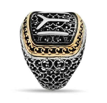 Gental Gems by Karat Kings | Unique Design Kayi Ring |  Sterling Silver Oxidized Ring
