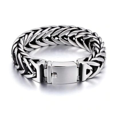 18mm wide Unique Retro Masculina High Polished V link Bracelet for Men |  Sterling Silver Bracelet | With Certificate of Authenticity and  Hallmark