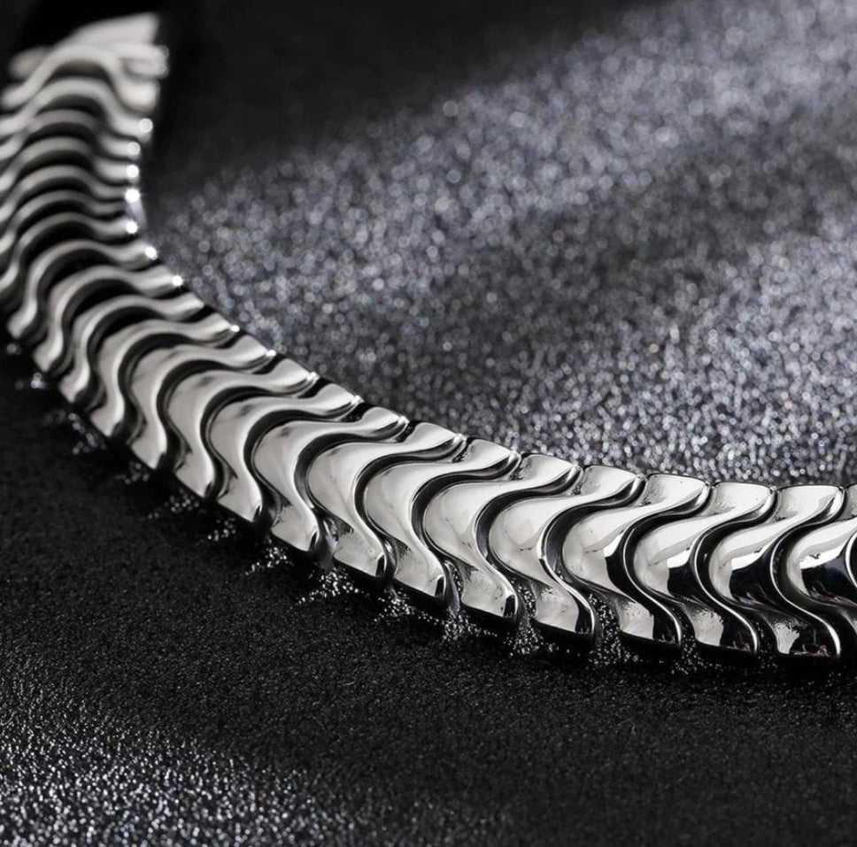 18mm wide, Solid Unique Watch Style High Polished Bracelet for Men |  Sterling Silver Bracelet | With Certificate of Authenticity and  Hallmark