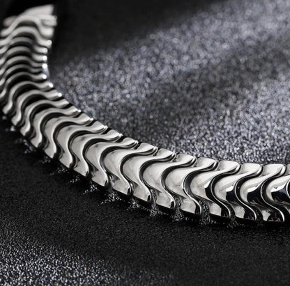 18mm wide, Solid Unique Watch Style High Polished Bracelet for Men |  Sterling Silver Bracelet | With Certificate of Authenticity and  Hallmark