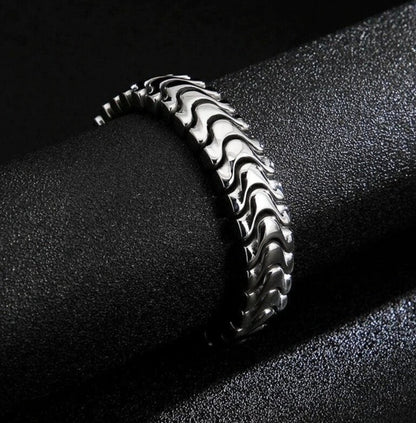 18mm wide, Solid Unique Watch Style High Polished Bracelet for Men |  Sterling Silver Bracelet | With Certificate of Authenticity and  Hallmark