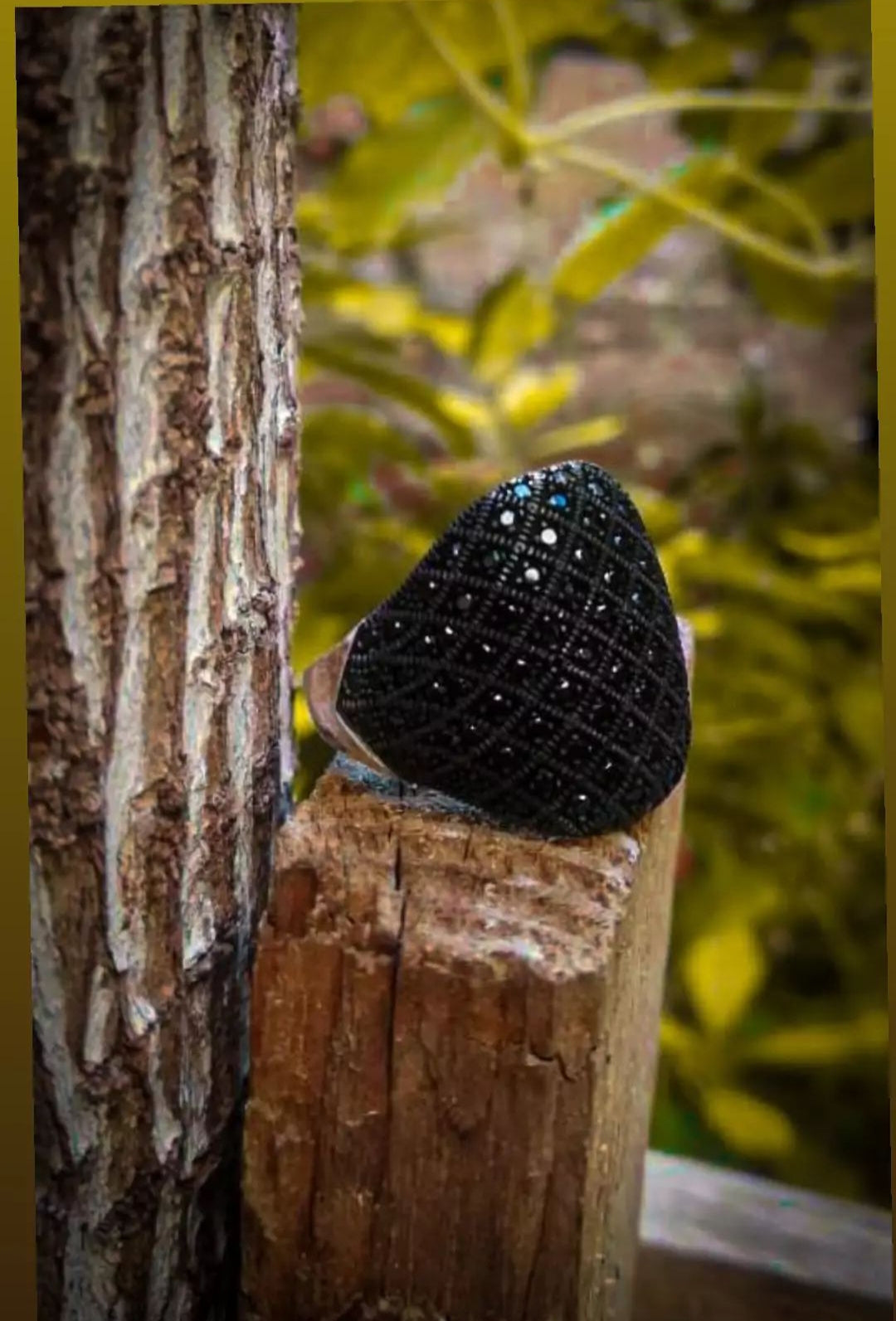 Gental Gems by Karat Kings | Unique Turkish Style Oxidised Silver Ring with Black Zircon|  Sterling Silver Oxidized Ring | Men's Jewelry | With Certificate of Authenticity and  Hallmark