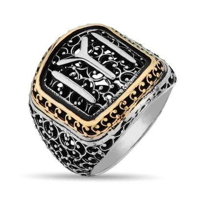 Gental Gems by Karat Kings | Unique Design Kayi Ring |  Sterling Silver Oxidized Ring
