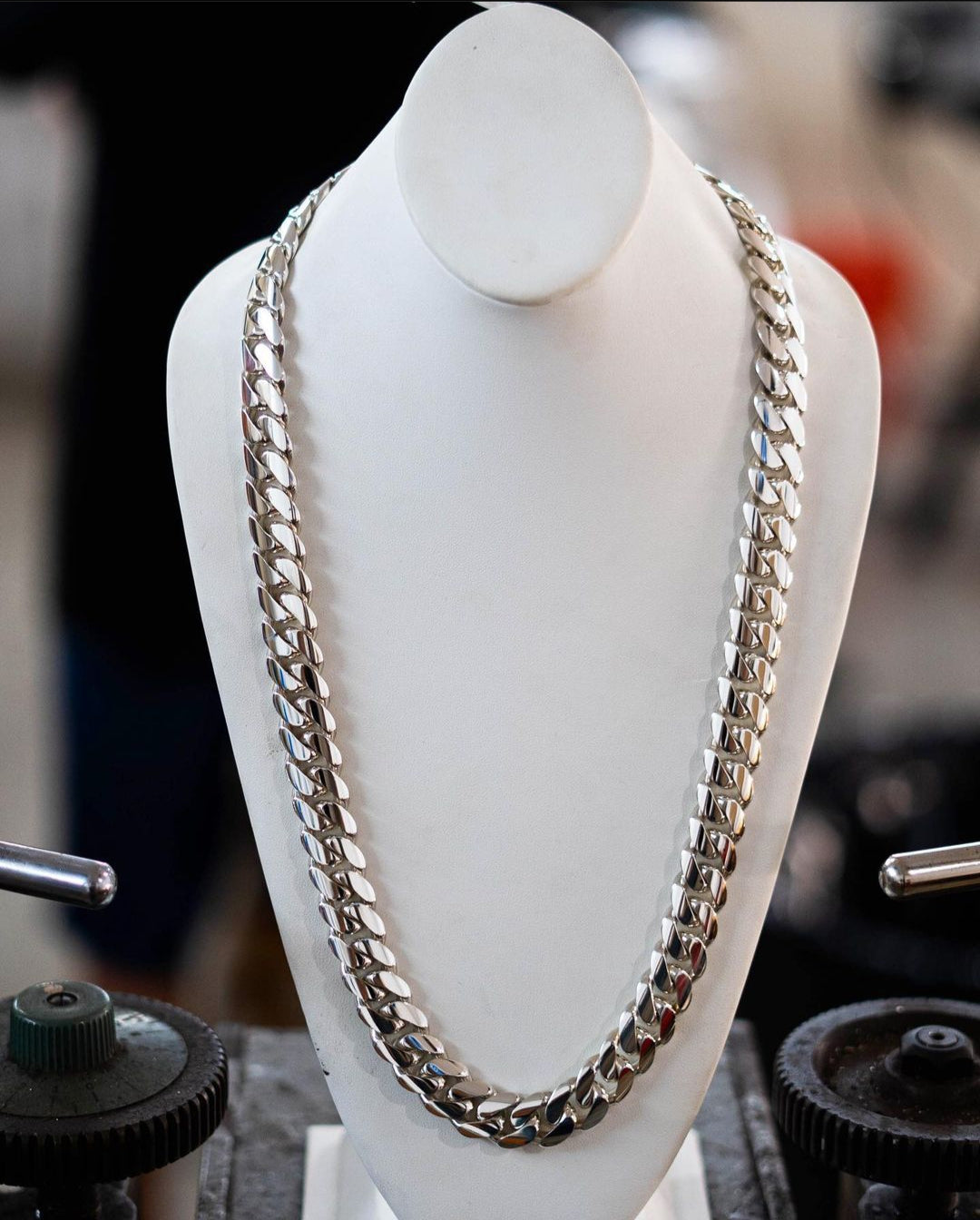 Gental Gems by Karat Kings | 16mm Wide Solid Miami Cuban Link Chain |  Sterling Silver Chain