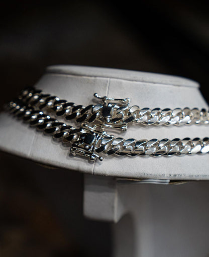 Gental Gems by Karat Kings | 14mm Wide Solid Miami Cuban Link Chain |  Sterling Silver Chain