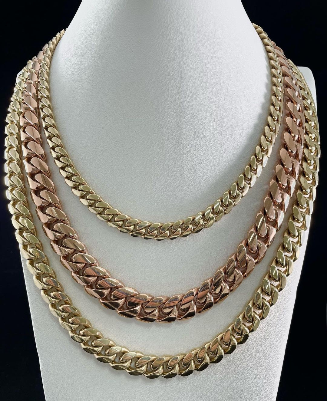 Gental Gems by Karat Kings | 16mm Wide Solid Miami Cuban Link Chain |  Gold Micron Plated  Sterling Silver Chain