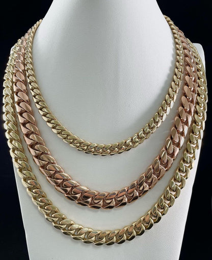 Gental Gems by Karat Kings | 16mm Wide Solid Miami Cuban Link Chain |  Gold Micron Plated  Sterling Silver Chain