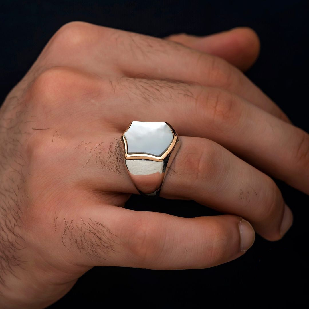 Gental Gems by Karat Kings | Unique Turkish Style Ring with Natural Pearl |  Sterling Silver