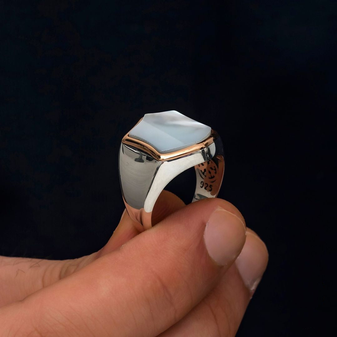 Gental Gems by Karat Kings | Unique Turkish Style Ring with Natural Pearl |  Sterling Silver