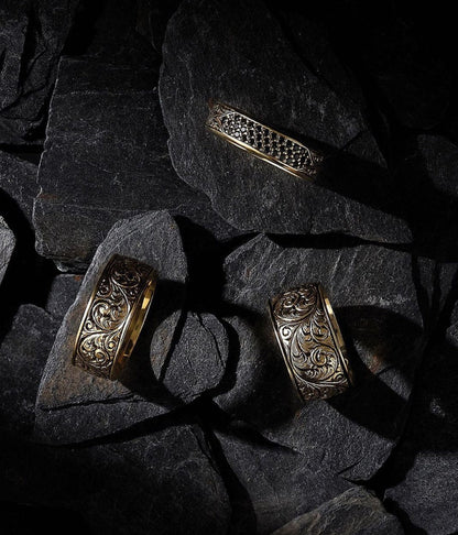 Gental Gems by Karat Kings | Exclusive Premium Classic Band Ring for Men, Oxidized Sterling Silver  Ring | Jewellery for Men