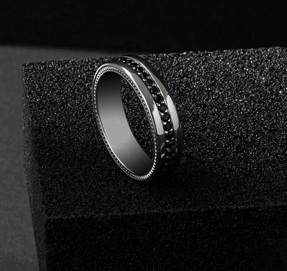 Gental Gems by Karat Kings | Exclusive Pave Band Ring for Men, Sterling Silver  Ring | Jewellery for Men| With Certificate of Authenticity and  Hallmark