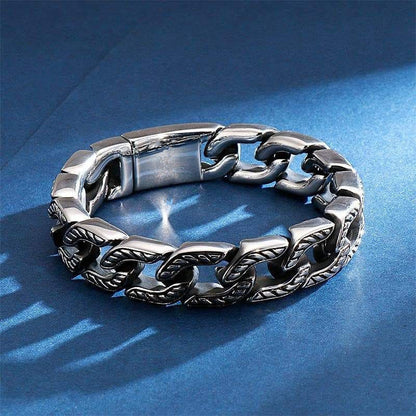 Gental Gems by Karat Kings | Unique Retro Silver Oxidized Bracelet for Men |  Sterling Silver Bracelet | Men's Jewelry | With Certificate of Authenticity and  Hallmark