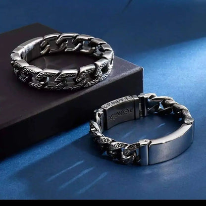 Gental Gems by Karat Kings | Unique Retro Silver Oxidized Bracelet for Men |  Sterling Silver Bracelet | Men's Jewelry | With Certificate of Authenticity and  Hallmark