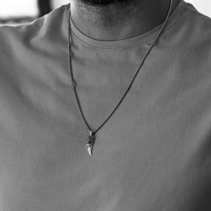 Gental Gems by Karat Kings | Unique Designed Wolf Nail Pendant for Men |  Sterling Silver Oxidized Pendant | Men's Jewelry | With Certificate of Authenticity and  Hallmark