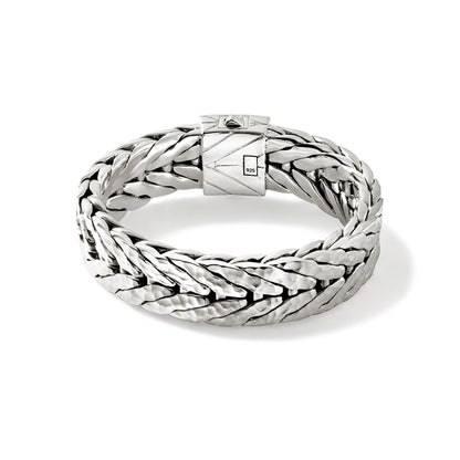 Gental Gems by Karat Kings | 16mm Wide Hammered Textured Bracelet |  Sterling Silver Bracelet