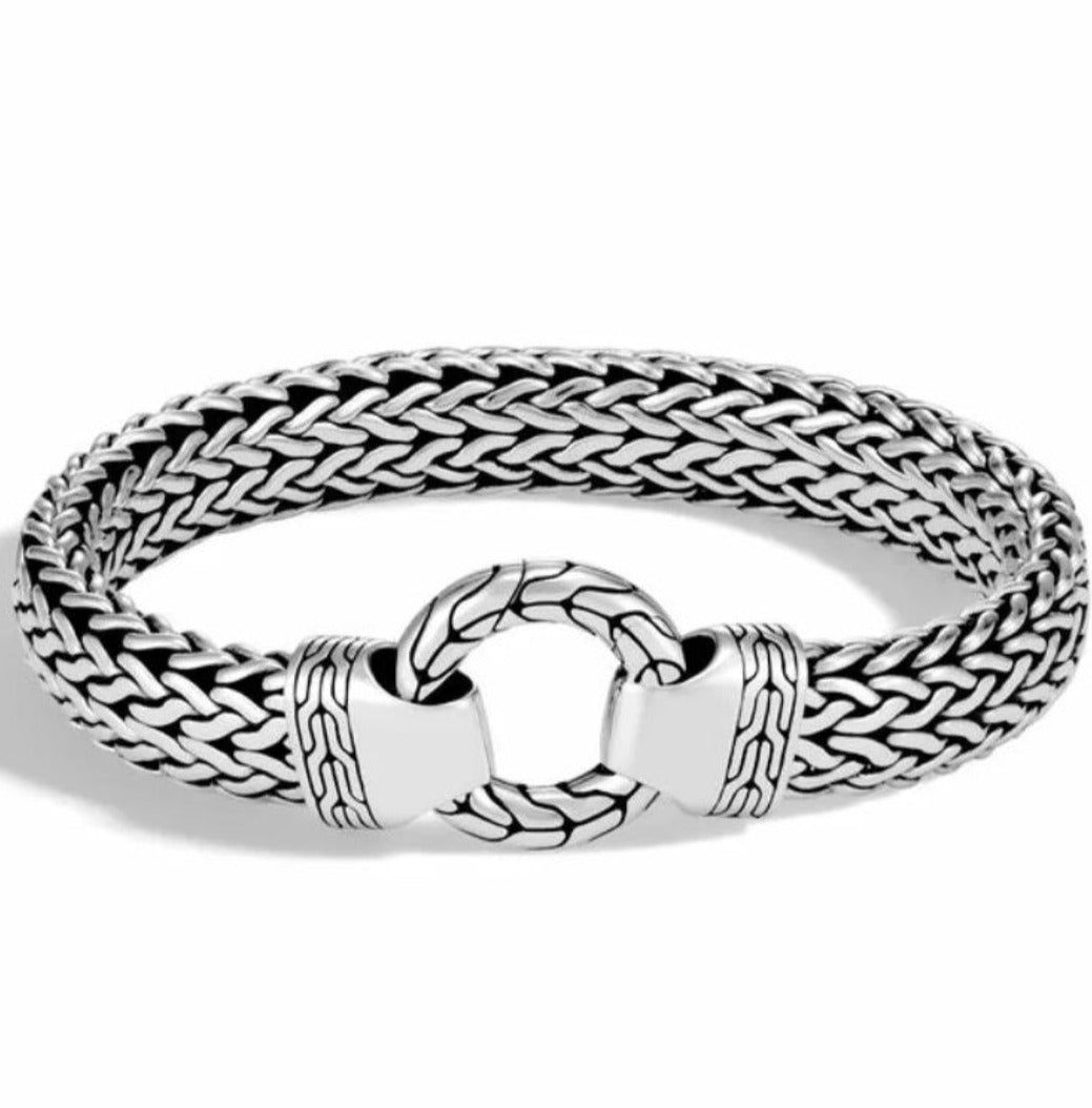 Gental Gems by Karat Kings | Classic Chain Ring Clasp Bracelet for Men |  Sterling Silver Bracelet | Men's Jewelry | With Certificate of Authenticity and  Hallmark
