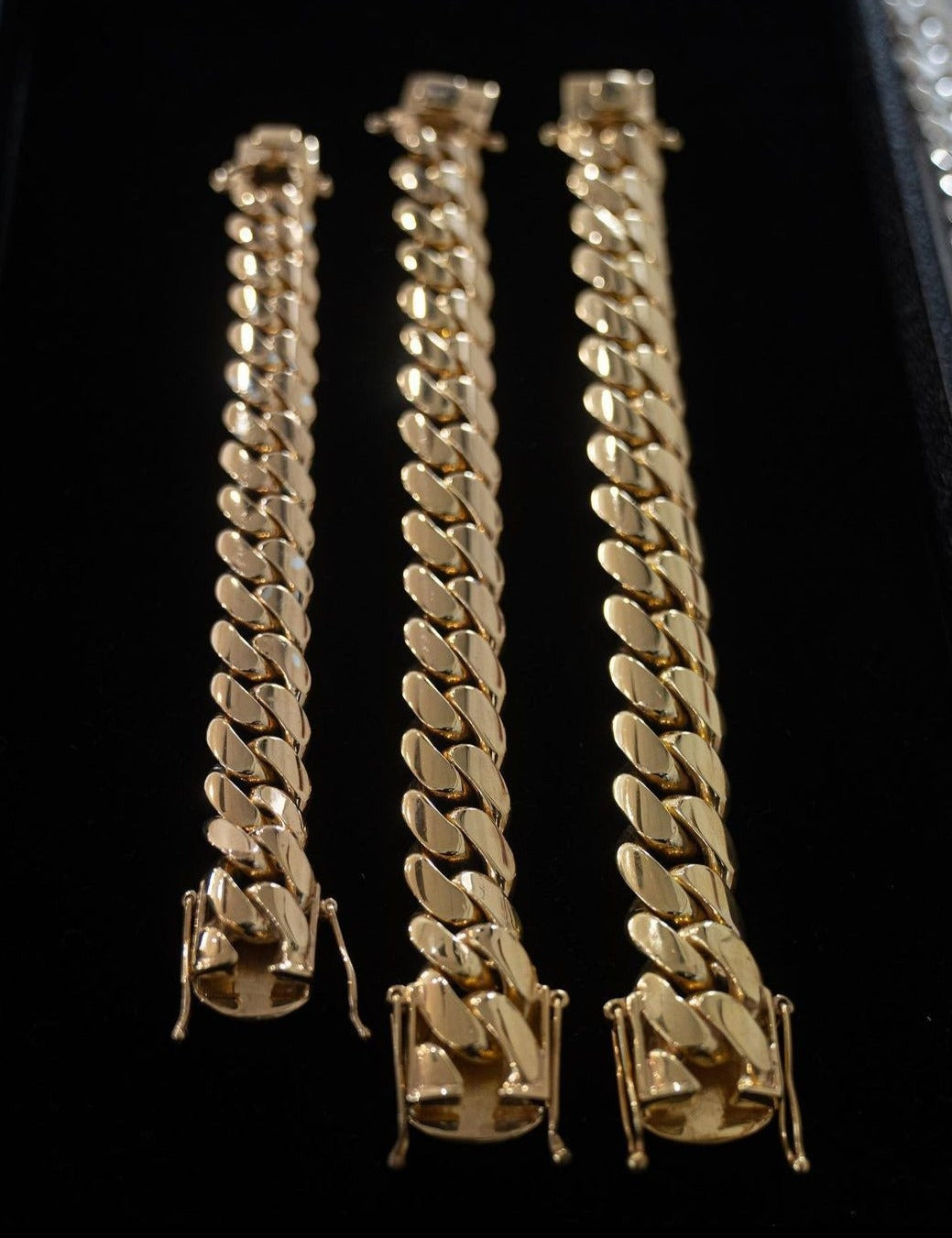 Gental Gems by Karat Kings | 14mm Wide Solid Miami Cuban Link Bracelet |  Gold Micron Plated  Sterling Silver Bracelet