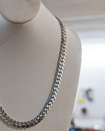 Gental Gems by Karat Kings | 10mm Wide Solid Miami Cuban Link Chain |  Sterling Silver Chain