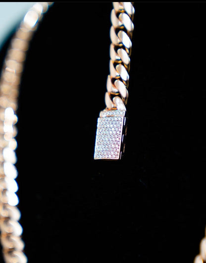 Gental Gems by Karat Kings | Solid 14mm Miami Cuban Link Bracelet with Iced Lock |  Gold Micron Plated on  Sterling Silver Bracelet with AAA+ Quality Swarovski Diamonds